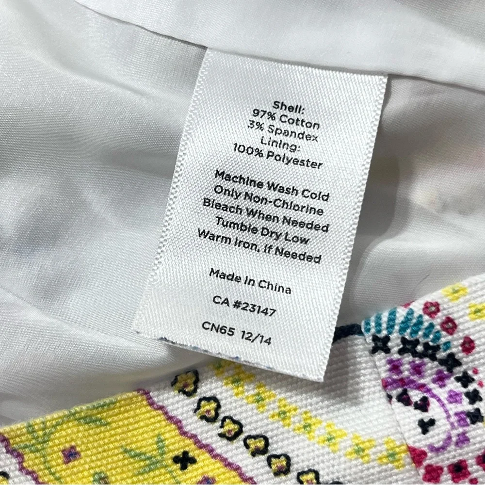 Talbots Paisley A-Line Skirt Women Size 6 Cottagecore Preppy Spring Summe
